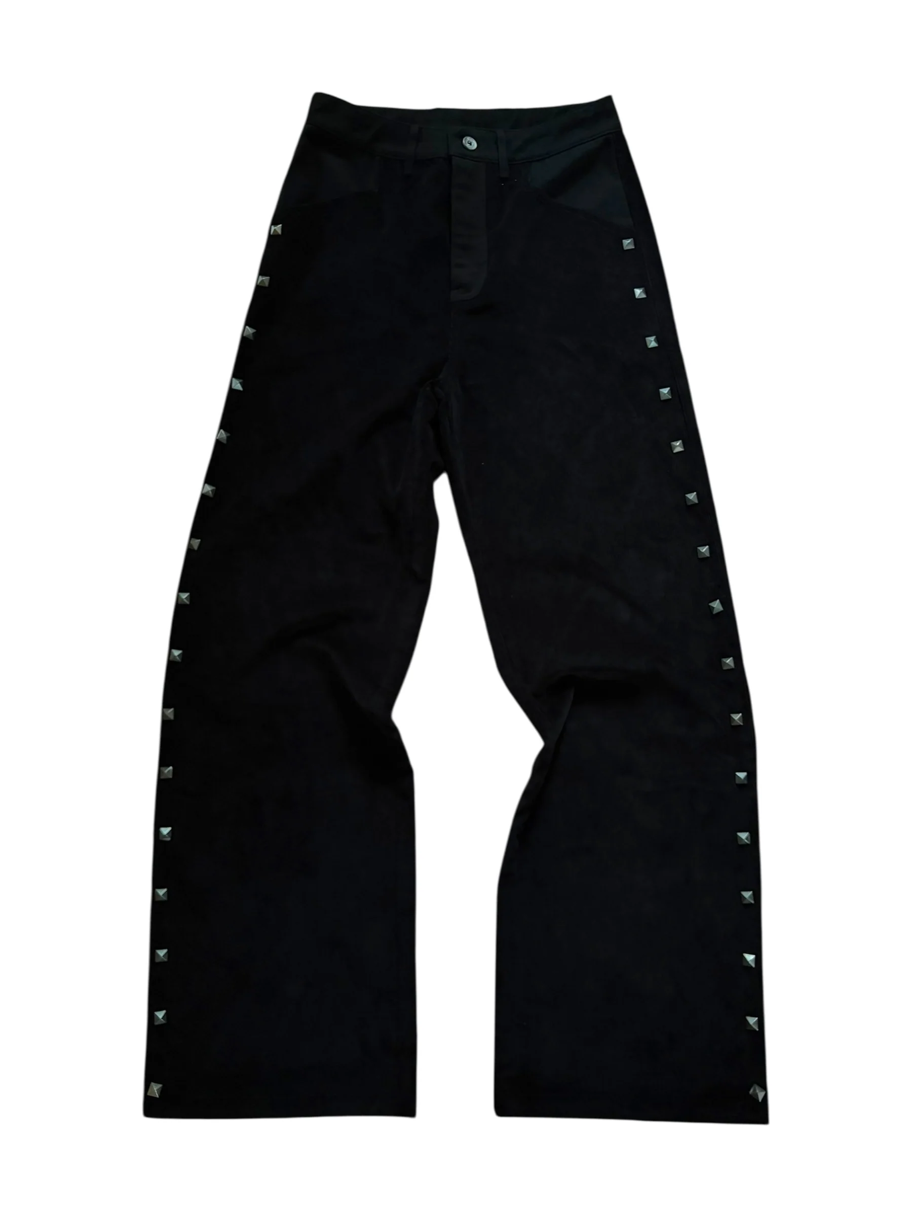(Black) Studded Corduroy Pants - Image 4