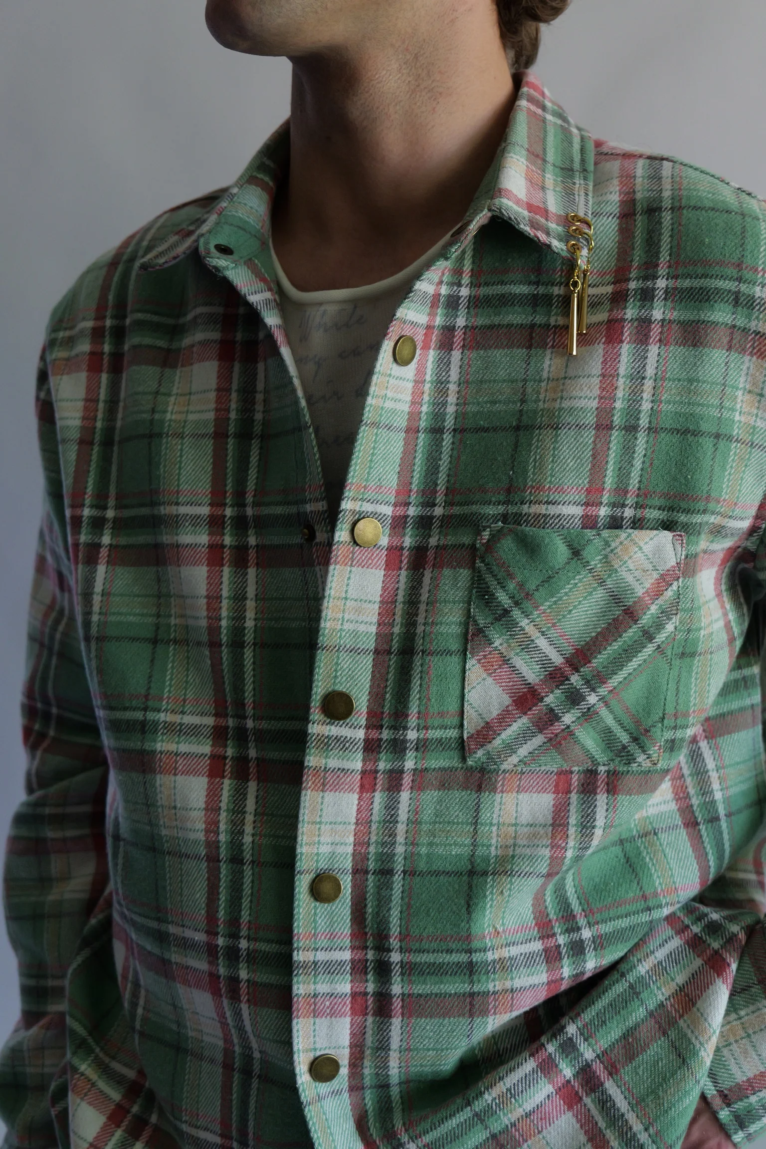 Three sword flannel green - Image 2