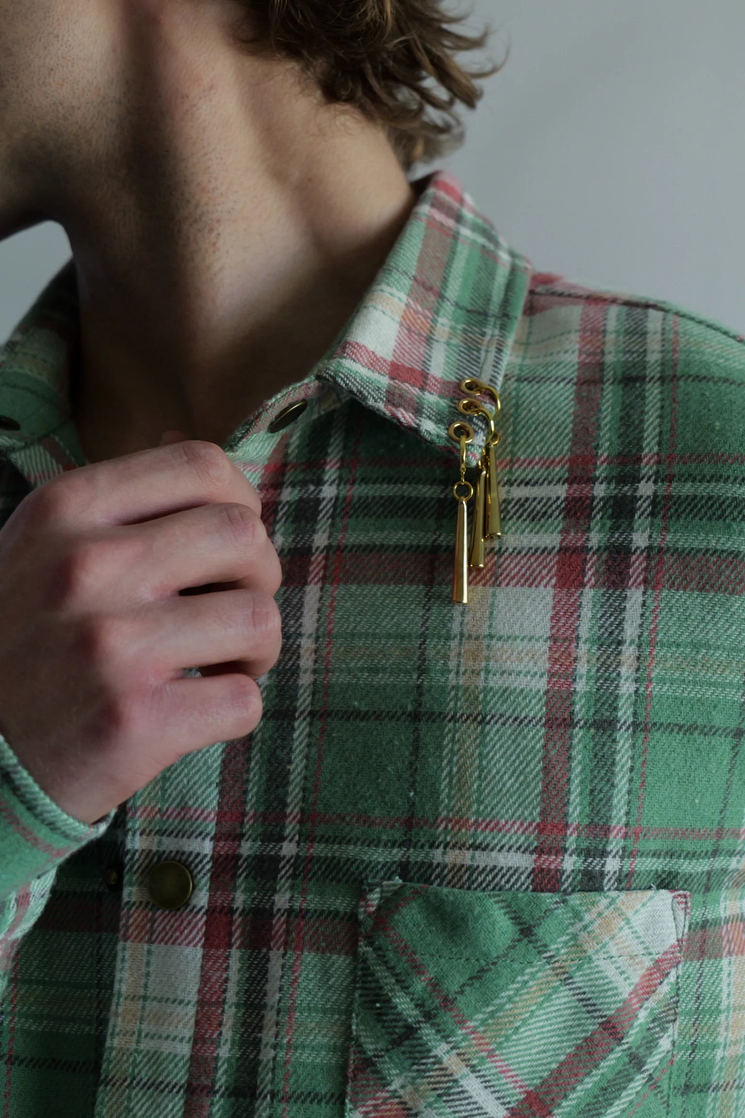 Three sword flannel green - Image 3